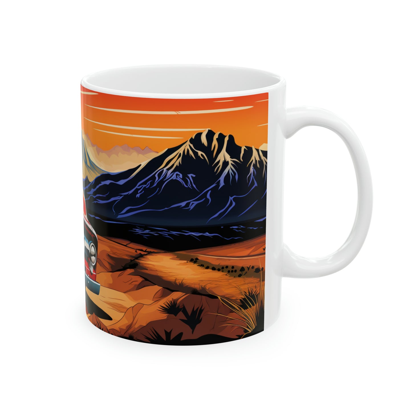 Red Hot Rod Pick-Up Ceramic Mug 11oz