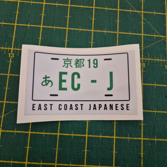 East Coast Japanese - Small Printed Vinyl Sticker - 100 x 60mm